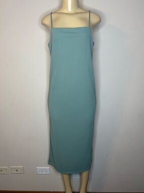 H&M Women's Seafoam Slip Midi Dress Size S